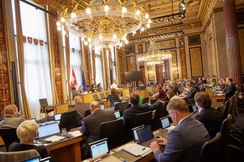 FPÖ-Bundesrätin Isabella Theuermann im Parlament.