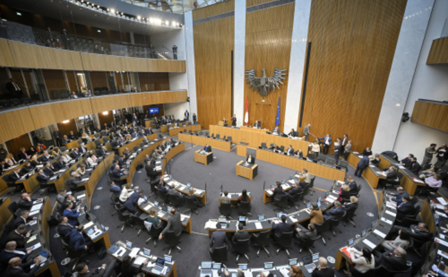 FPÖ-EU-Spitzenkandidat Harald Vilimsky im Parlament.